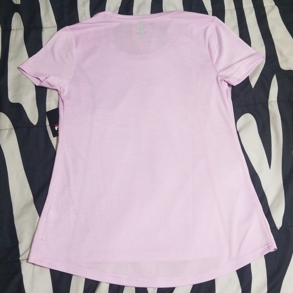 NWT Fila Sport athletic gym tee shirt top workout yoga activewear pink xsmall - Picture 3 of 3